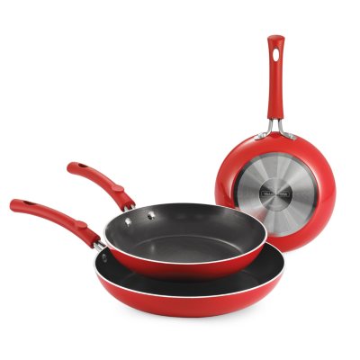 Simple Cooking - 3 pc. Fry Pans - Red