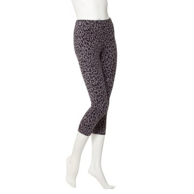 Women's June & Daisy Capri Cotton Leggings - Steel Animal / Black - 2 pk.