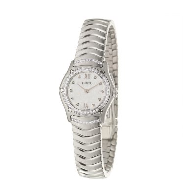 Ebel Women's Classic Wave Stainless Steel Case and Bracelet Diamond Quartz Watch