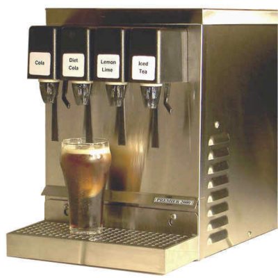 4-Flavor Refrigerated Soda Dispenser - Stainless Steel