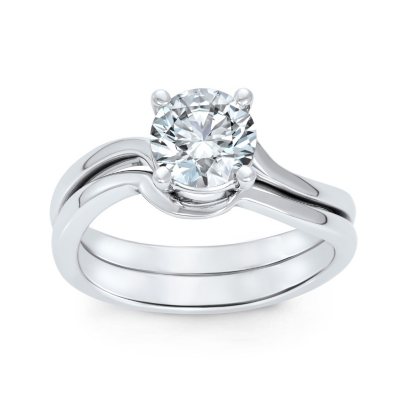 1.30 ct. Round Brilliant Lab-Grown Diamond Solitaire Ring Set in 18K White Gold (H,VVS2)