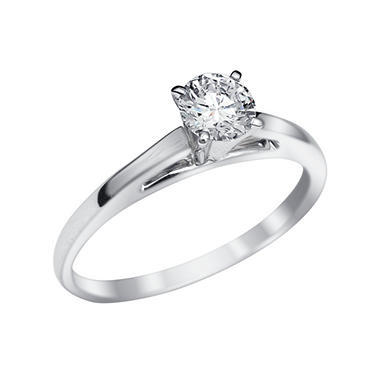 ... Engagement Ring in 18K White Gold with Platinum Prongs (I,VVS1