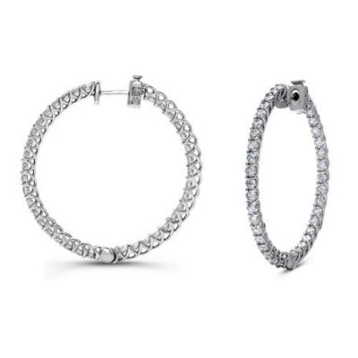2 ct. t.w. Diamond Hoop Earrings (G-H,SI2-I1)
