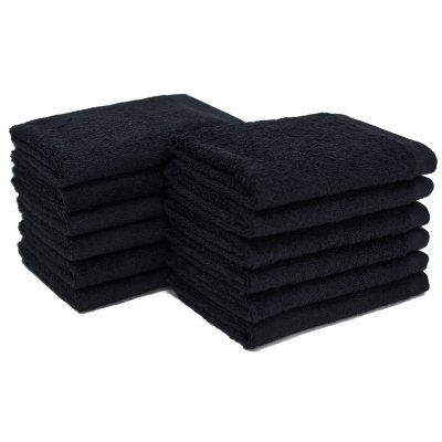 Bleachsafe® 13"x13" Wash Cloths -  Black - 24 pk. 