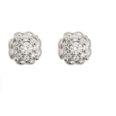 0.30 CT. T.W. Diamond Heart Frame Earrings in Sterling Silver