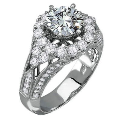 2.80 ct. t.w. Diamond Ring in 18k White Gold (H-I, SI2-SI1)