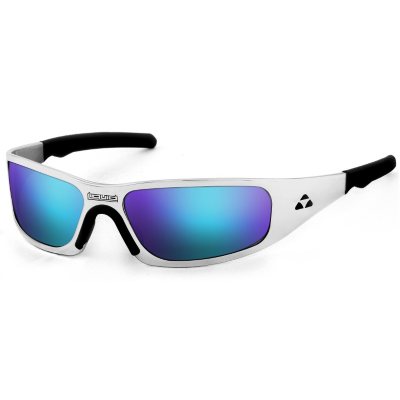 Gasket Polished Frame Sunglasses - Blue Mirror Polarized Lens