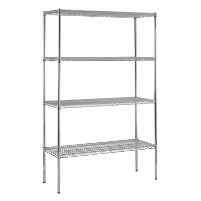 Sandusky Heavy Duty NSF Certified Chrome 4-Shelf Wire Shelving