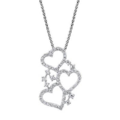 .80 ct. t.w. Diamond 3-Heart Pendant (I, I1)