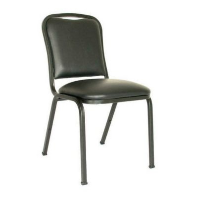 MGI - Commercial Vinyl Stacking Chair, Black - 32 Pack