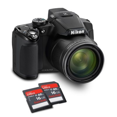 *$347.00 after $30 Instant Savings* Nikon Coolpix P510 16.1MP Digital Camera with 42x Optical Zoom  and 2 16GB Class 10 SDHC Cards