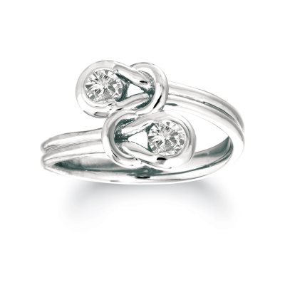 .75 ct. t.w. Everlon™ Diamond Twin Knot Ring in 14K White Gold (I, I1)