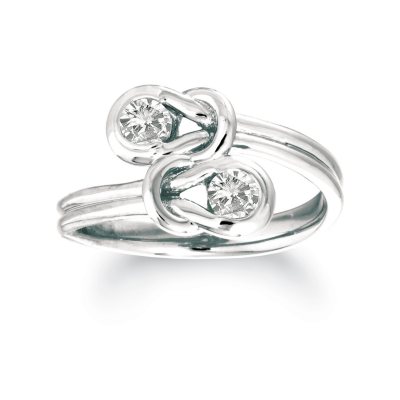 .30 ct. t.w. Everlon™ Twin-Knot Diamond Ring in 14K White Gold (I, I1)