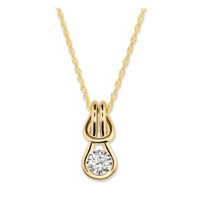 0.75 ct. Everlon™ Diamond Solitaire Pendant in 14K Yellow Gold (I,I1)