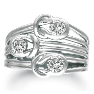 .50 ct. t.w. Everlon™ 3-Stone Diamond Ring in 14K White Gold (I,I1)