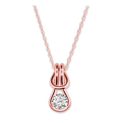 0.50 ct. Everlon™ Diamond Solitaire Pendant in 14K Rose Gold (I, I1)