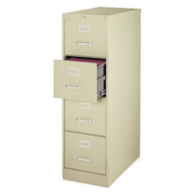 Hirsh - 4-Drawer Letter File Cabinet 25" - Putty