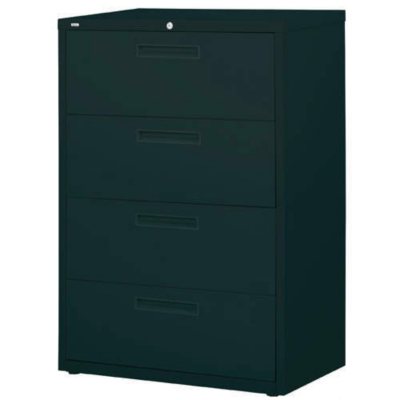 Hirsh - Lateral File Cabinet, 4-Drawer, 36" Width - Black
