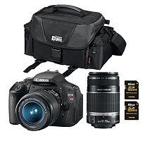 *$799.00 after $200 Instant Savings* Canon T3i 18.0MP DSLR Camera Bundle with 18-55mm IS Lens, 55-250mm IS Lens, DSLR Bag, and Two 16GB SDHC Cards