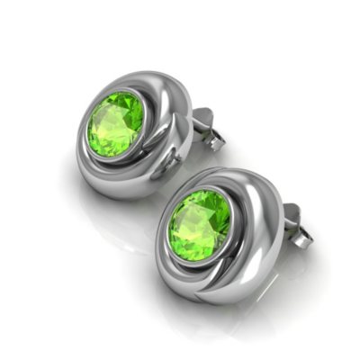 Peridot Whisper Earrings in Sterling Silver