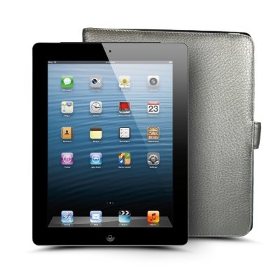 Apple iPad with Retina Display 128GB Black with 4G w/ Leather Case - AT&T, Verizon, and Sprint