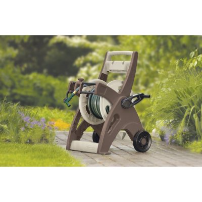 Suncast 175 ft. Slide Trak Hosemobile Hose Reel Cart, Mocha