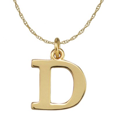 14k Gold Block Letter Initial Necklace - Sam&#39;s Club