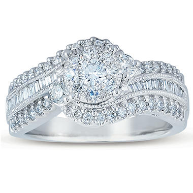 Unity Diamond Bridal Ring in 14K White Gold (I, I1) - Sam's Club
