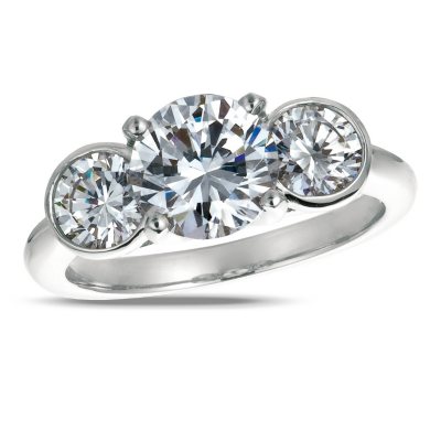 1.50 ct. t.w. Round-Cut Diamond Three Stone Ring in 18K White Gold (I, SI2)