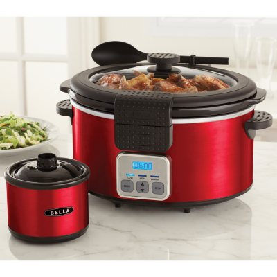 Bella Slow Cooker with Bonus Dipper - Red