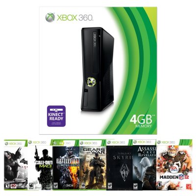 Xbox 360 4GB Console with 1 Game 