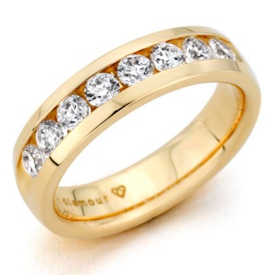 0.46 CT. T.W. Men's Diamond Band in 14K Yellow Gold (H-I, I1)