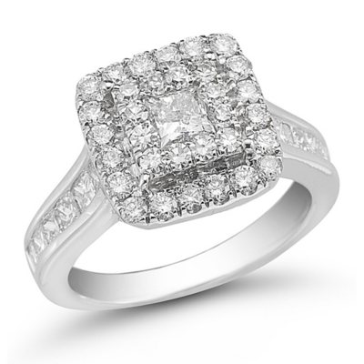 2.00 ct. t.w. Unity Diamond White Gold Halo Engagement Ring (I, I1)