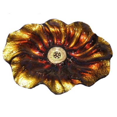 Handcrafted Glass Flower Platter 