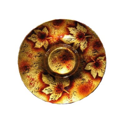 Handcrafted Glass Maple Leaf Bowl