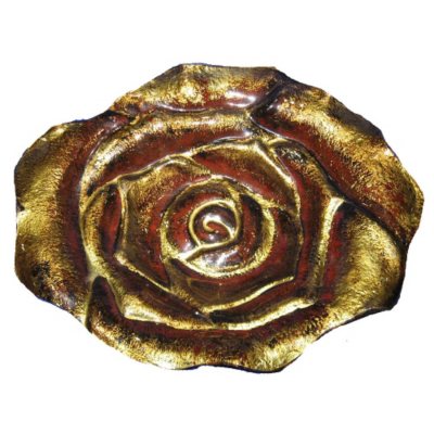 Handcrafted Glass Rose Platter 