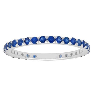 .56 ct. t.w. Blue Sapphire Band in 18k White Gold