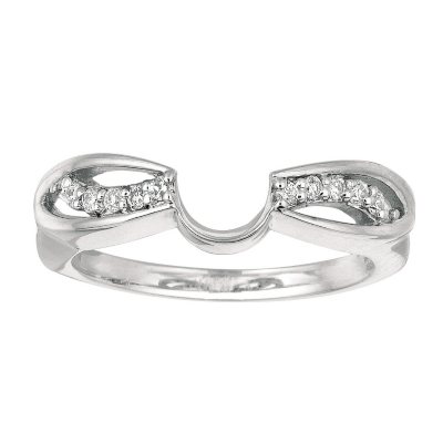 0.10 ct. t.w. Round Diamond Wrap Ring in 14k White Gold (I, I1)