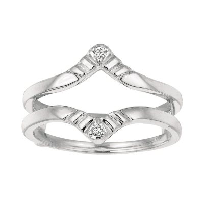 0.04 ct. t.w. Round Diamond Ring Guard in 14k White Gold (I, I1)