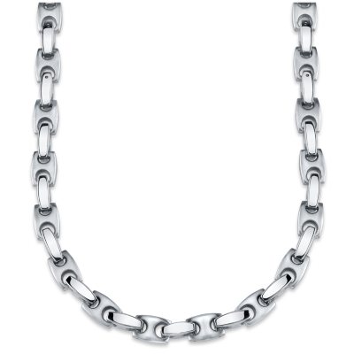 Stainless Steel H-Link Men's Necklace and Bracelet Set