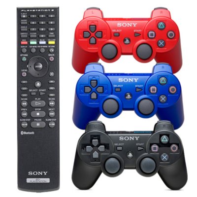 PS3 Dual Shock 3 Controller with Blu-ray Remote