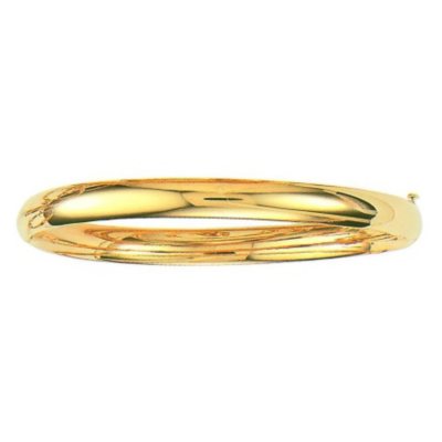 6mm Polished Bangle In 14K Yellow Gold