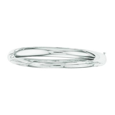 6mm Polished Bangle In 14K White Gold