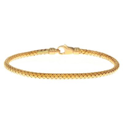 3.4mm Weave Bangle In 14K Yellow Gold