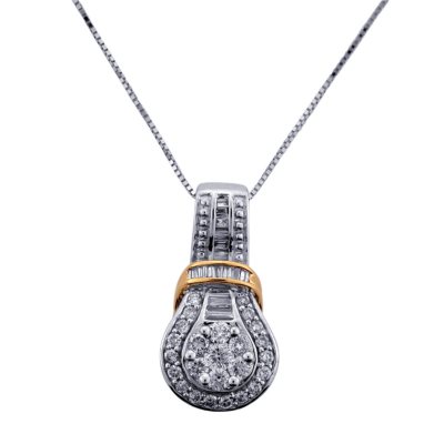 0.60 CT. T.W. Diamond Pendant in 14K Two-Tone Gold (I, I1)