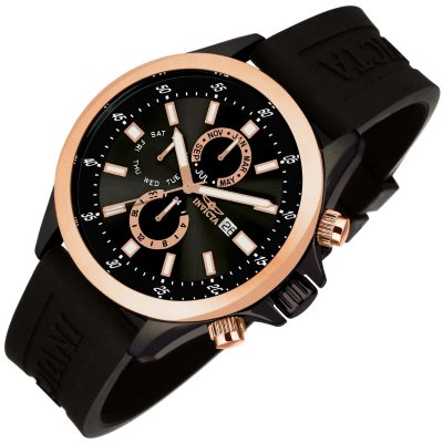Invicta Specialty Sport Men's Watch - Black and Rose Gold Dial with Black Face
