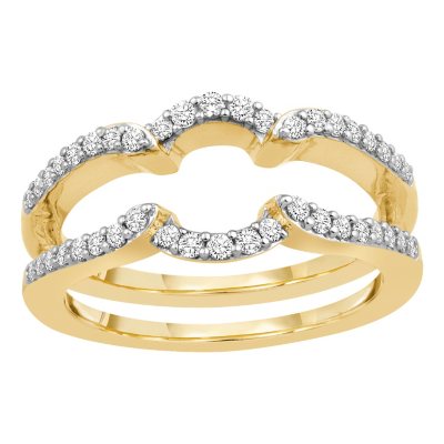 3/8 ct. t.w. 14K Yellow Gold Insert Band with Brilliant Diamonds in Microprong Set (H-I, I1)