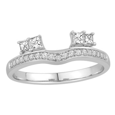 0.25 ct. t.w. 14K White Gold Brilliant 2-Side Princess Cut Enhancer Wrap (H-I, I1)
