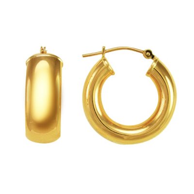 UPC 729367009975 product image for 7 x 20mm Hoop Earrings in 14K Yellow Gold | upcitemdb.com