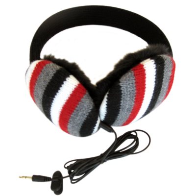 Lobers Fashion Earmuffs Wired for Sound - Black Stripe